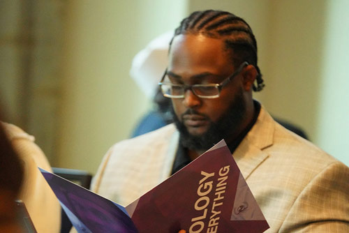 A man working on a laptop